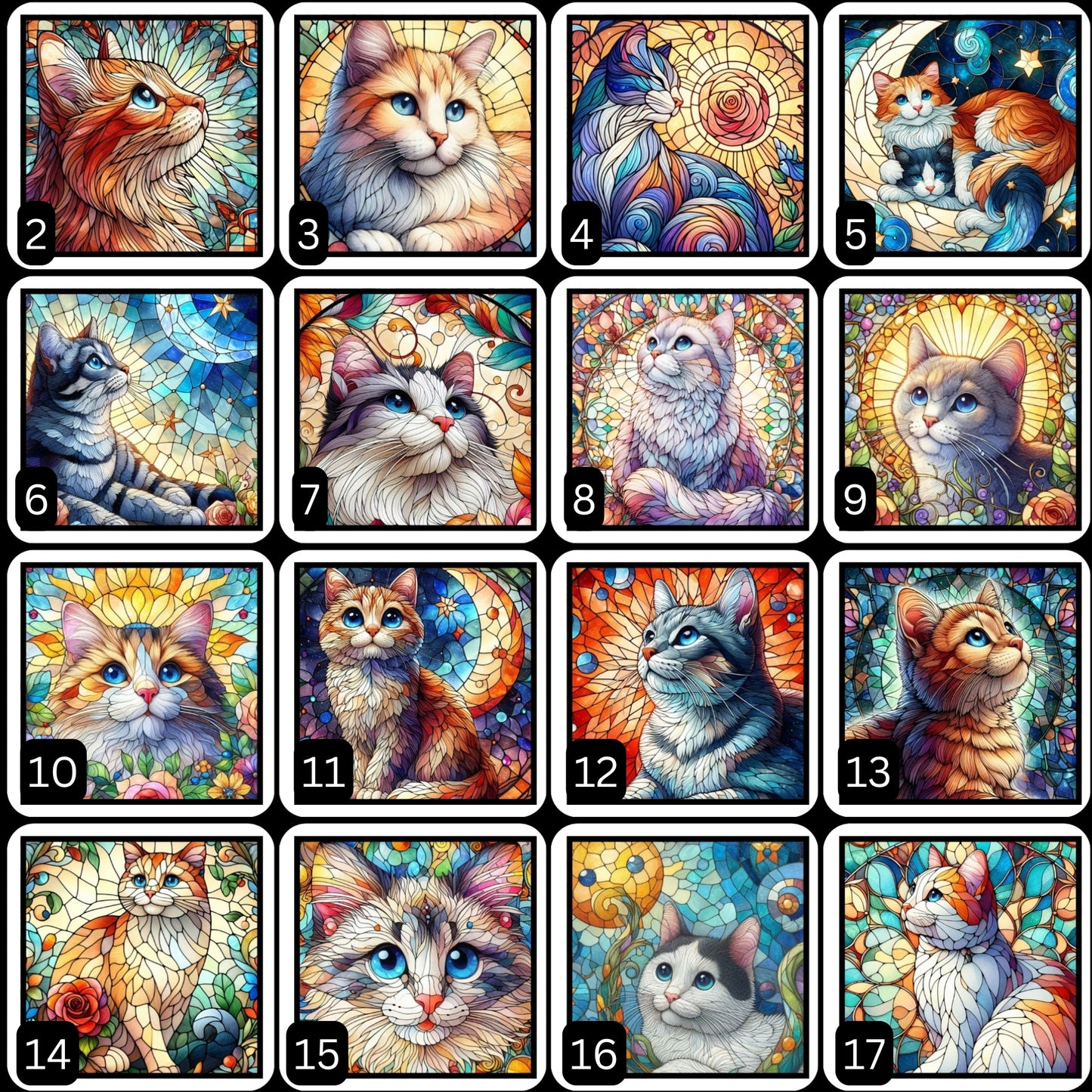 Cat Gallery M - Graphics to make into Magnets