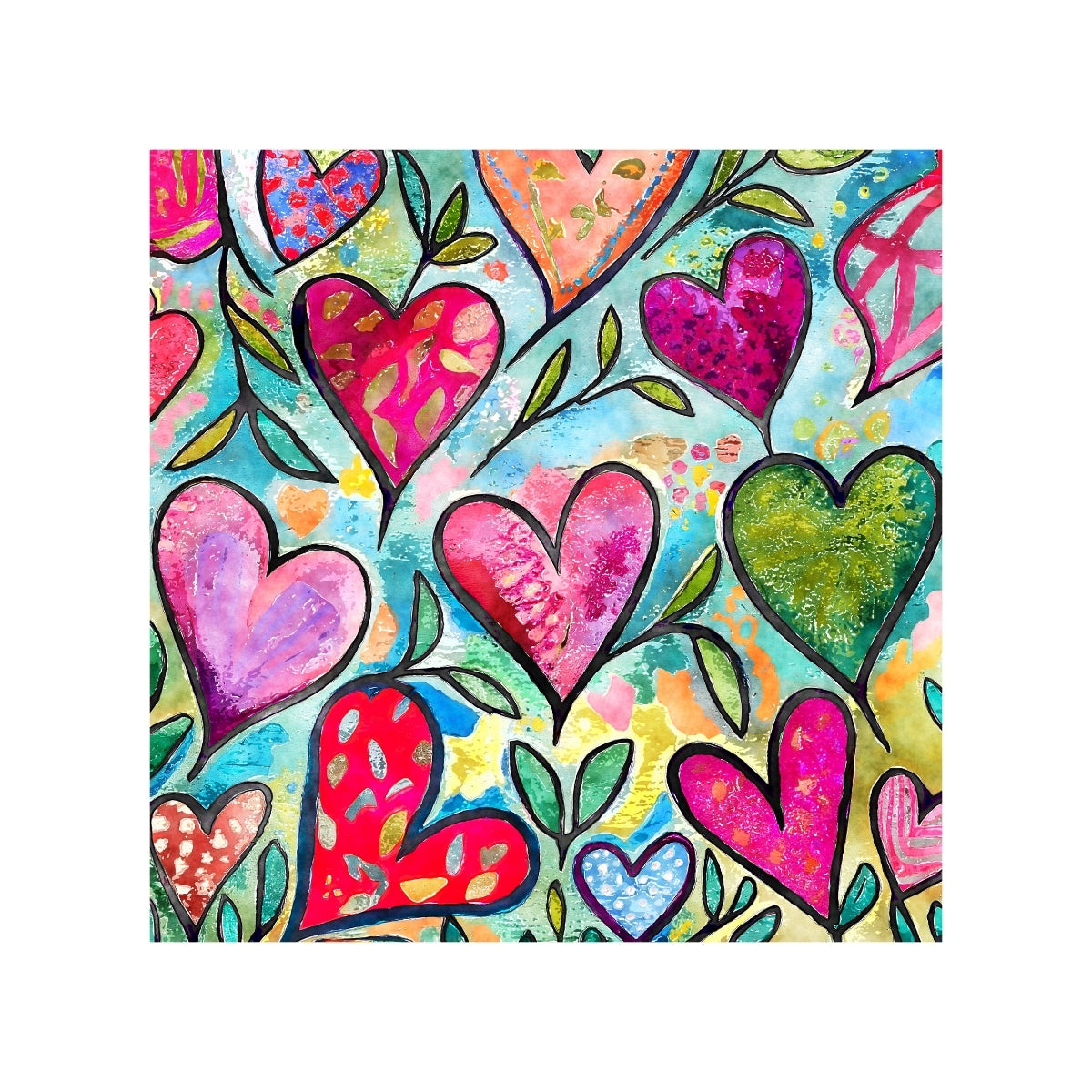 Magnets - Funky Hearts Gallery A