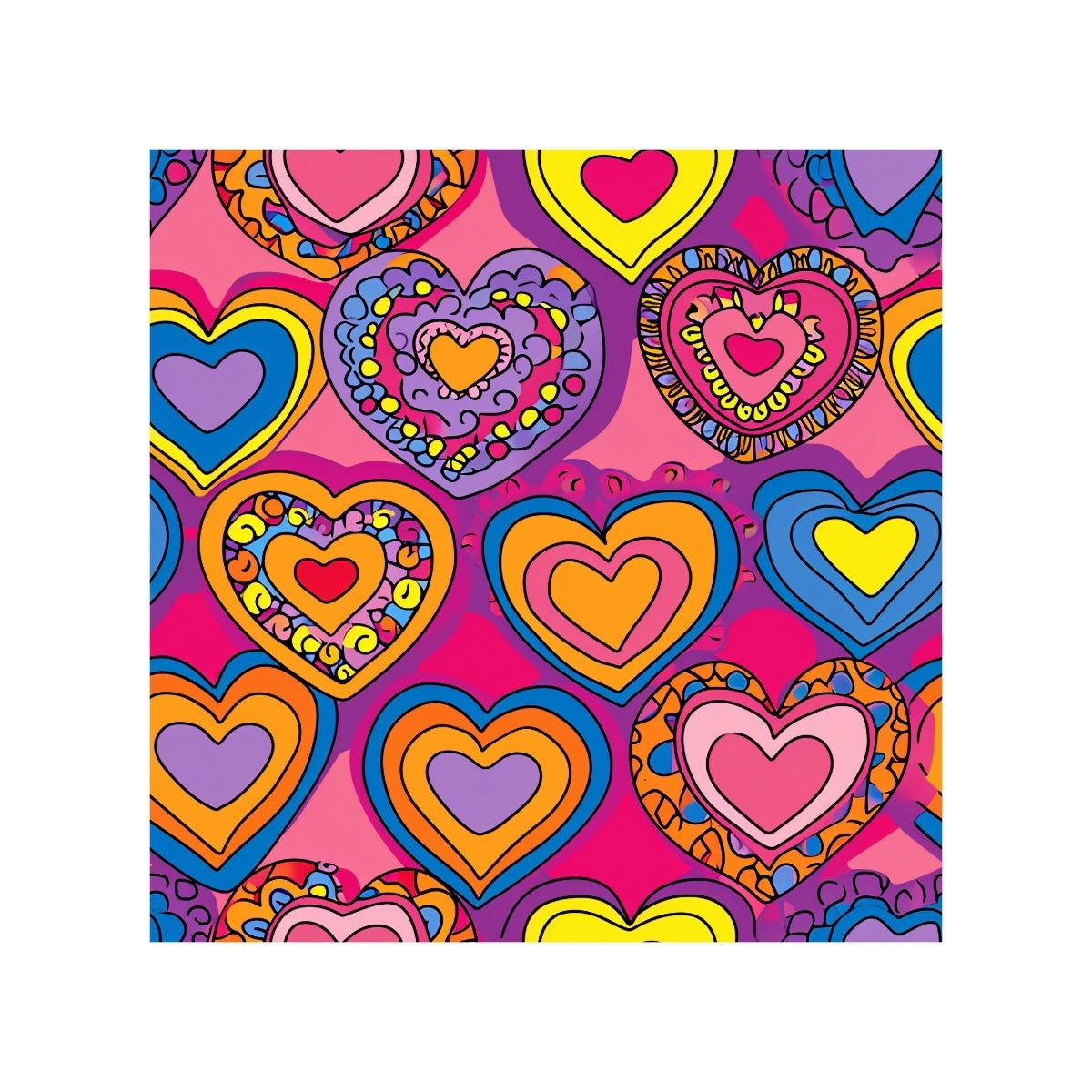 Magnets - Funky Hearts Gallery B