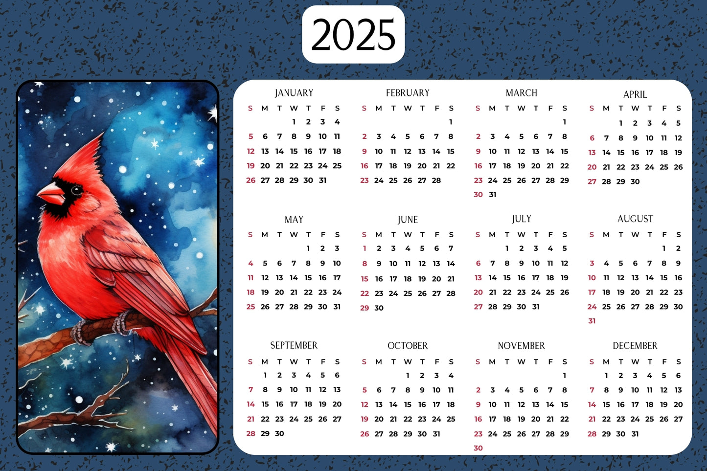 Calendar Magnets 2 - Cardinal Images