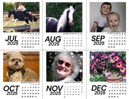 12 Individual Calendar Magnets - Upload 12 of your own images