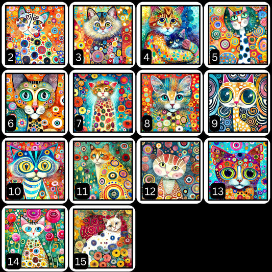 Cat Gallery D - Graphics to make into Magnets