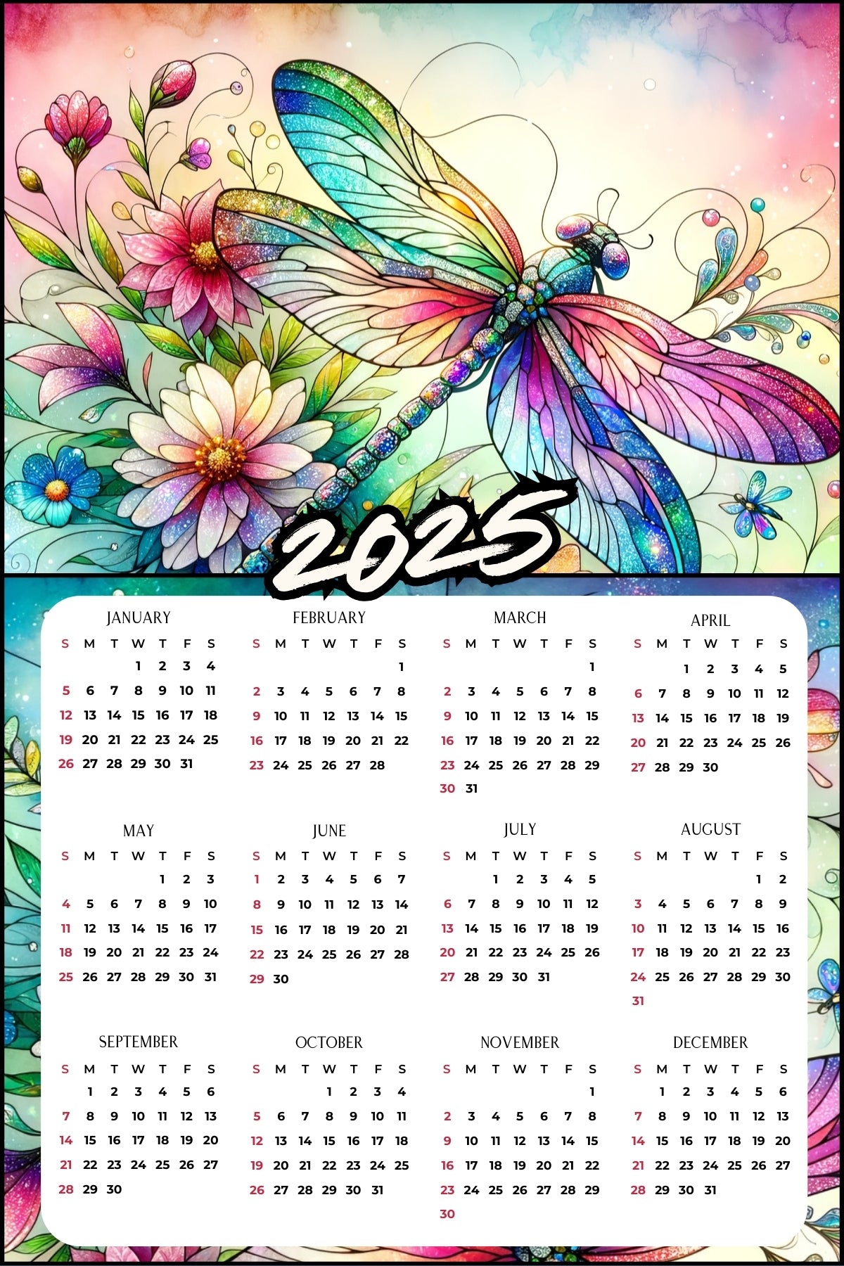 Calendar Magnets - Dragonfly Images