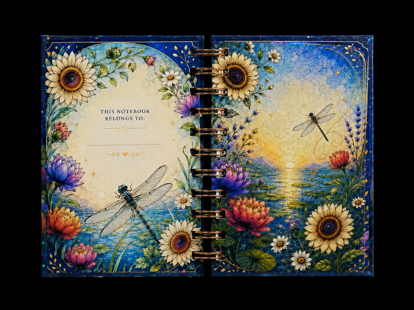 Dragonfly Notebook 4" X 6" Handmade