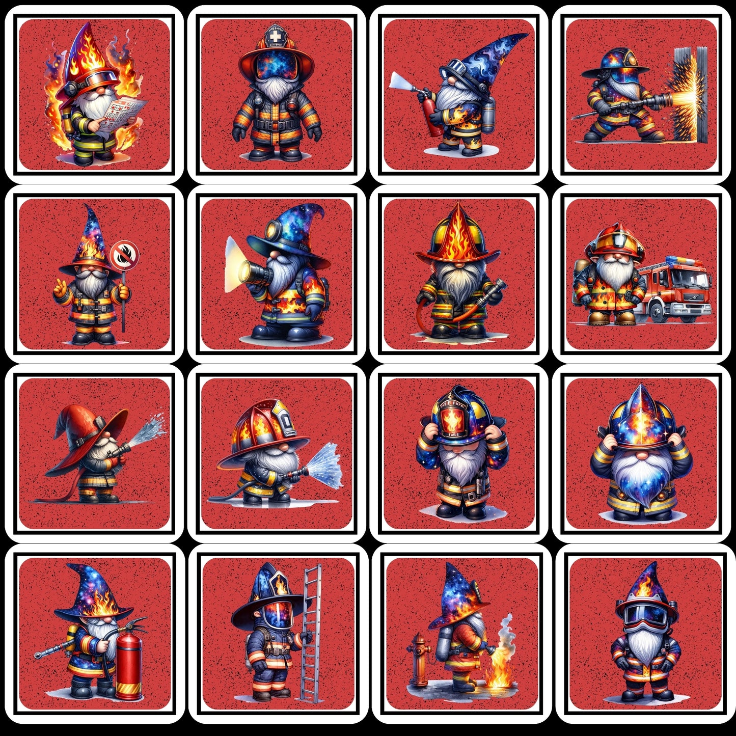 Magnets - Gnomes Firefighter Gallery A