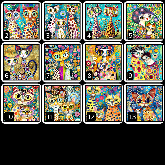 Cat Gallery C - Graphics to make into Magnets