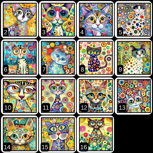 Cat Gallery E - Graphics to make into Magnets
