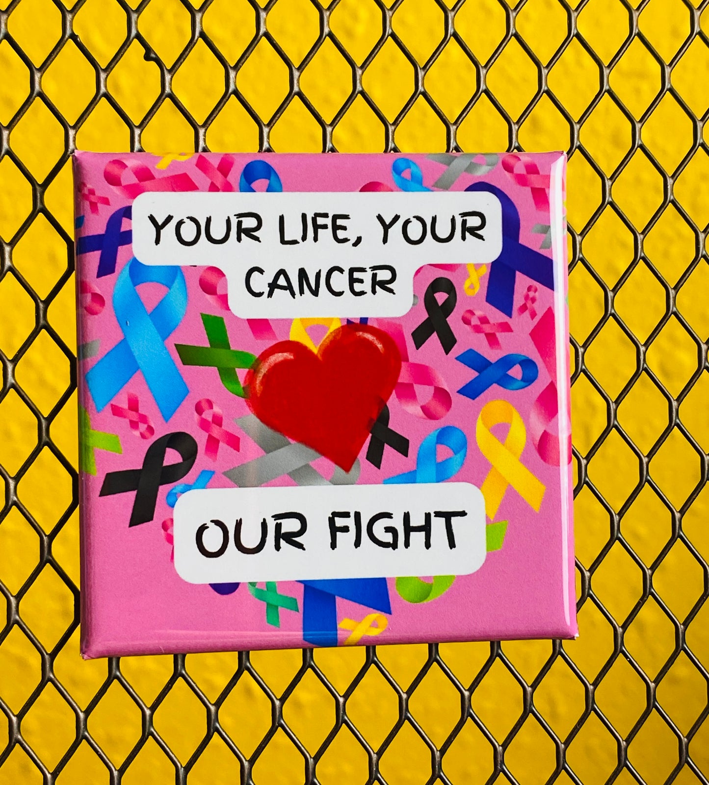 2 Inch Square Magnet - Inspirational Cancer Magnets