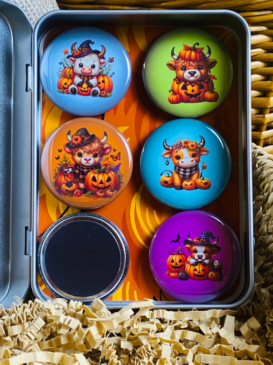 Halloween Cow Magnet Set