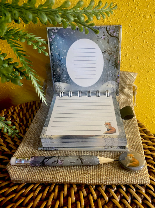 Handmade Mini Fox Notebook