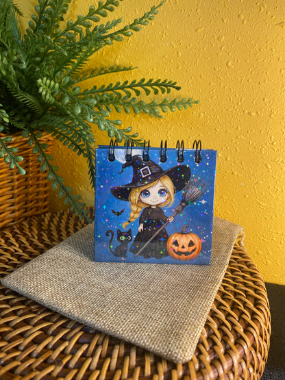 Handmade Mini Blonde Witch Notebook