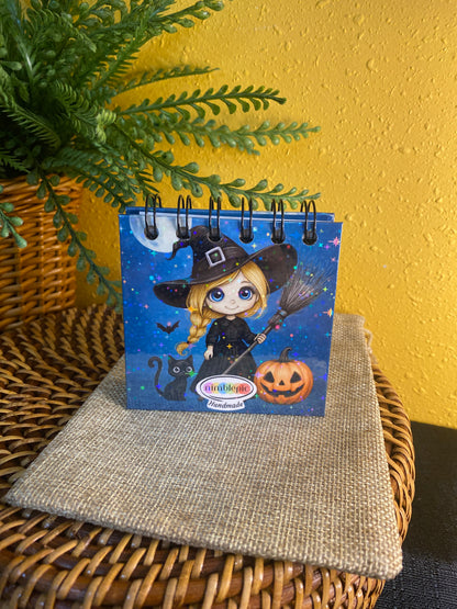 Handmade Mini Blonde Witch Notebook