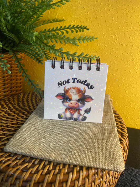 Handmade Mini Sassy Cow Notebook