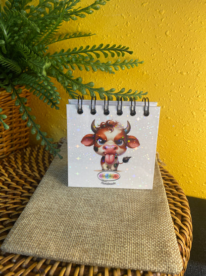 Handmade Mini Sassy Cow Notebook