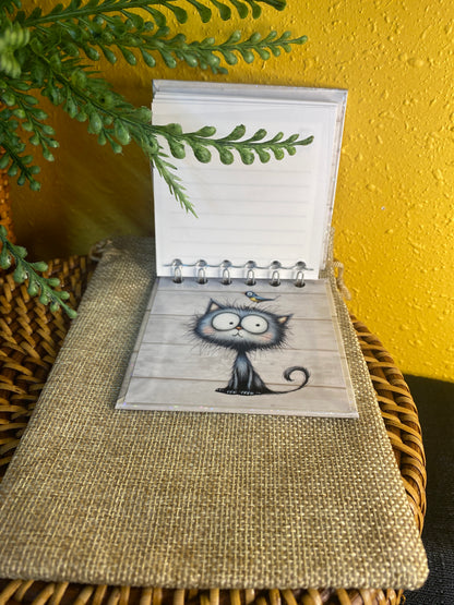 Handmade Mini Cat Bird Notebook