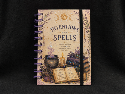 Intentions and Spells Notebook 4" X 6" Handmade
