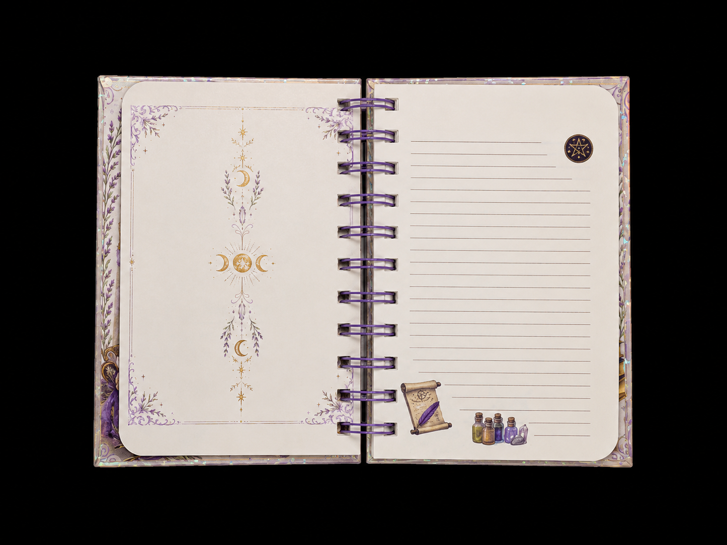 Intentions and Spells Notebook 4" X 6" Handmade