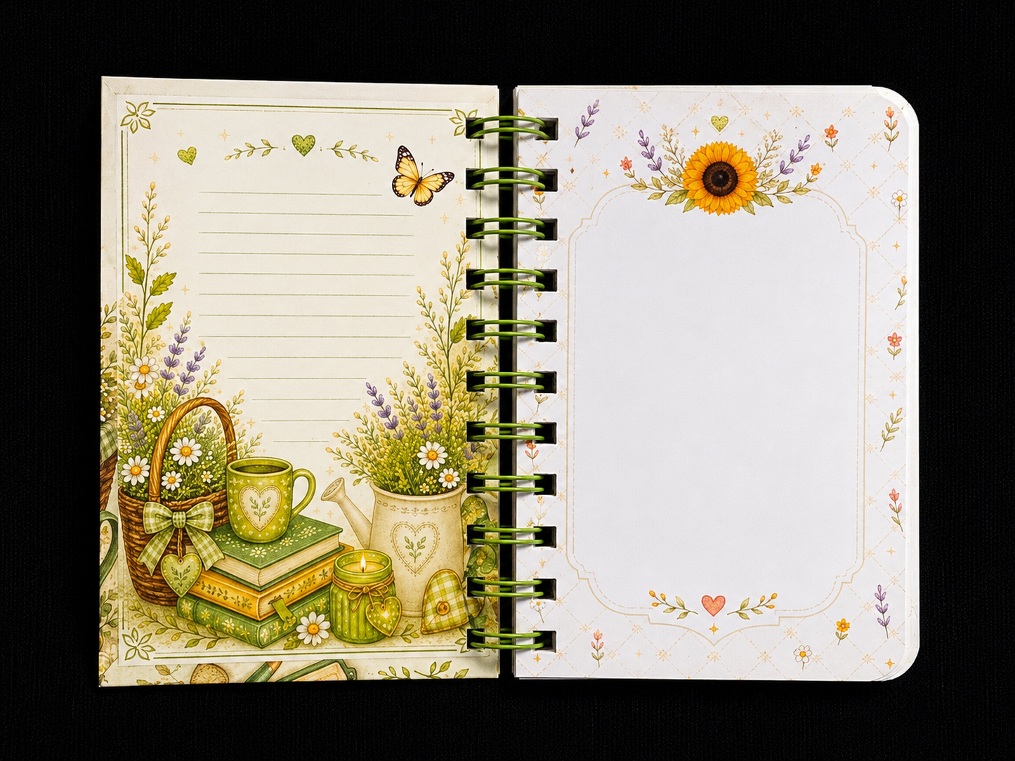 Sunflower Notebook 4" X 6" Handmade