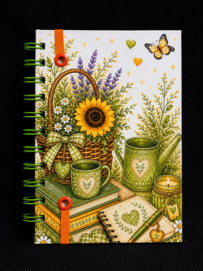 Sunflower Notebook 4" X 6" Handmade