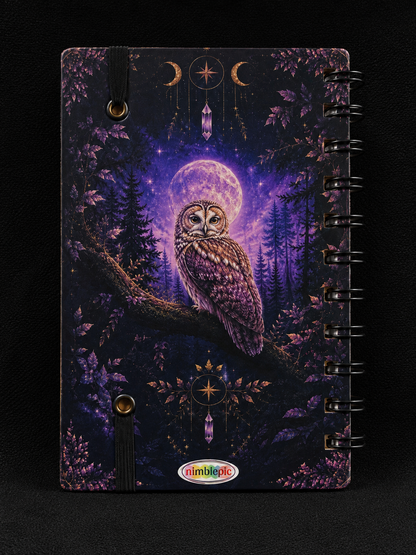 Owl Notebook 4" X 6" Handmade
