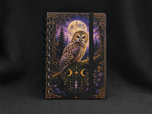 Owl Notebook 4" X 6" Handmade