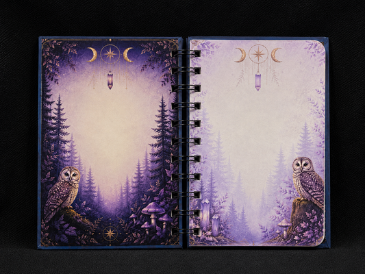 Owl Notebook 4" X 6" Handmade