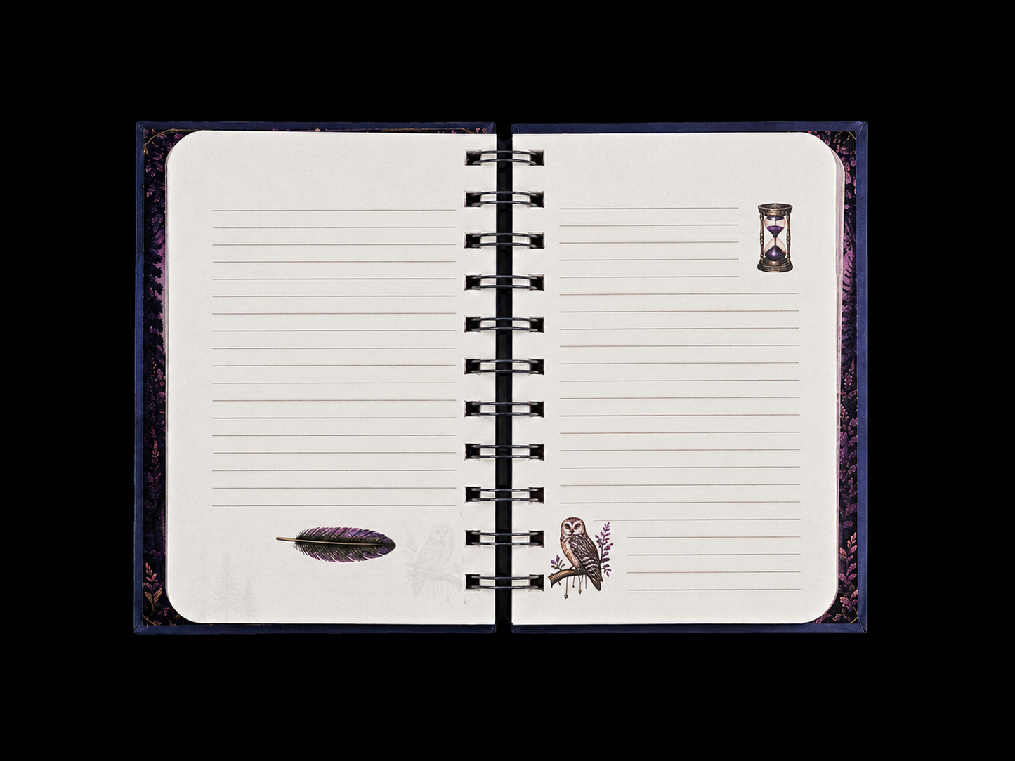 Owl Notebook 4" X 6" Handmade
