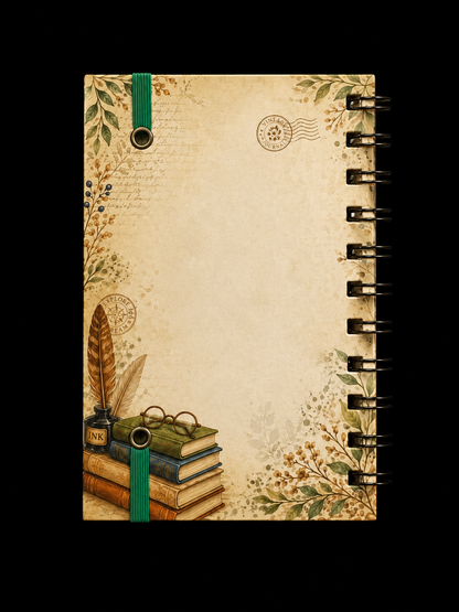 Owl Notebook 4" X 6" Handmade