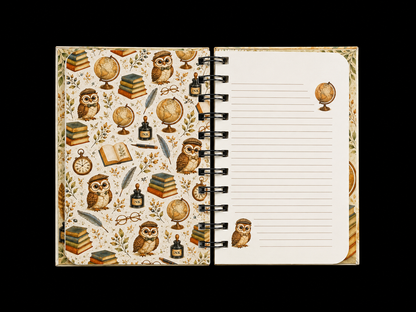 Owl Notebook 4" X 6" Handmade