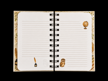 Owl Notebook 4" X 6" Handmade