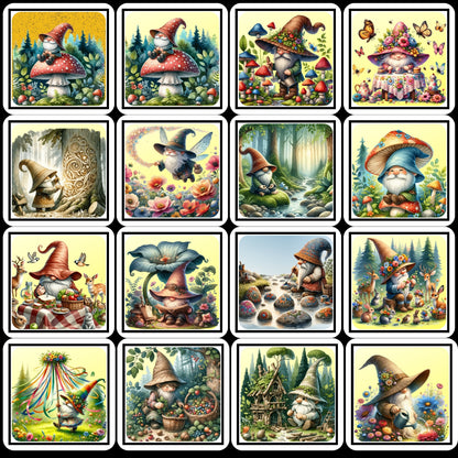 Magnets - Gnomes Whimsical Gallery A