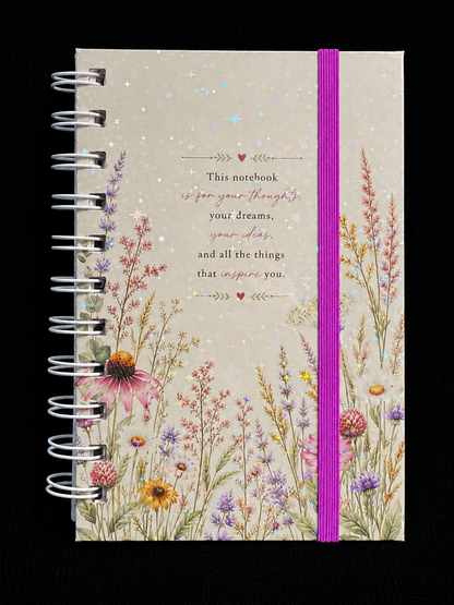 Wildflower Notebook 4" X 6" Handmade